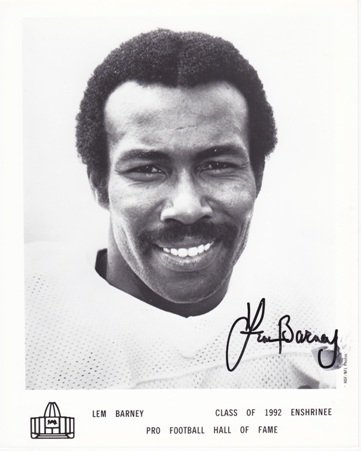 Lem Barney Autographed/Hand Signed Detroit Lions 8x10 Photo