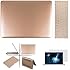IC ICLOVER, Chamagne Golden Laptop Rubberized Matte Hard PC For Apple MacBook Air 11.6" A1370 A1465 Top & Bottom Frosted Coated Snap On Case+Soft TPU Keyboard Skin Cover+HD Clear LCD Screen Protector
