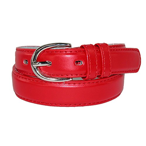 CTM® Girls Leather 3/4 inch Basic Dress Belt