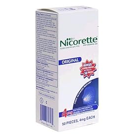 Nicorette Stop Smoking Aid, 4 mg, Gum, Bonus 50 pieces
