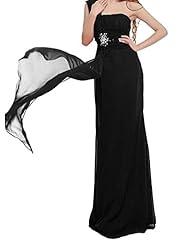 Sexy Crystal One Shoulder Chiffon Evening Dress/Bridesmaid Dress/Prom Dress/Party Dress  With a Sash 