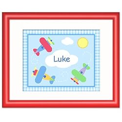 Up Up and Away Red Personalized Print