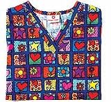 Nursing Uniform Window Box V-Neck White Cross Scrub Top