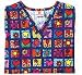 Nursing Uniform Window Box V-Neck White Cross Scrub Top