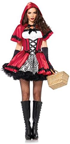 Little Red Riding Hood Women's Cosplay Role Play Dress With Cape