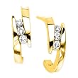 3 Diamond Earrings 1/4 ct. in 14K Yellow Gold