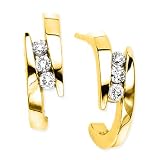 3 Diamond Earrings 1/2 ct. in 14K Yellow Gold