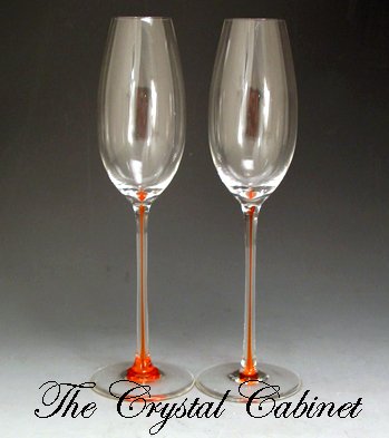 Mikasa Crystal Fiama Fluted Champagne, Pair
