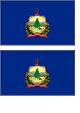 2 Vermont Flag Stickers Decal Bumper Window Laptop Phone Auto Boat Wall