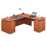 Align Executive LDesk Light Cherry Finish/Gray Accents