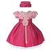 Girls Toddler Easter Dress - Pink Embroidered Fancy Dress (12M - 3T) NEW