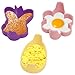 WILTON Silicone Pancake Ring Mold 3-Piece Set - Bunny ~ Egg ~ Flower