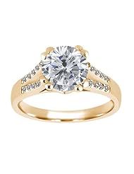 1.24 Ct Round H/I and White Diamond 18K Yellow Gold Ring