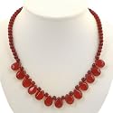 Handmade Red Ruby Quartz Necklace