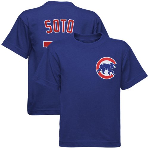 MLB Boys' Chicago Cubs Geovany Soto Name & Number Tee (Royal, 4)