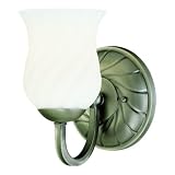 Review Westinghouse 69357 / Westinghouse 69357 Hyattsville One-Light Wall Fixture with Corded Option, Antique Nickel with Frosted Spiral Globe
