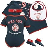 Boston Red Sox Newborn Baby Rookie of the Year Creeper Set (Navy)