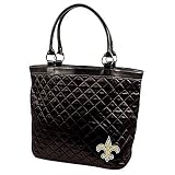 New Orleans Saints Quilted Tote, Black