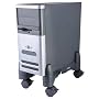 Kantek Mobile CPU Stand - System cabinet tower stand - black
