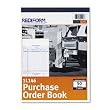 Rediform Carbonless Purchase Order Book, Duplicate, Numbered, Bottom Punch, 8.5 x 11 inches (1L146)