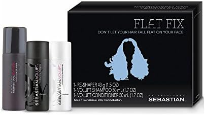Sebastian Flat Fix Emergency Kit, Re-Shaper, Volupt Shampoo, Volupt Conditioner