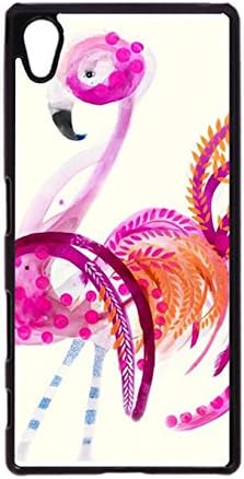 Sony Xperia Z5 Conservation Phone Case Breathable Watertight Mobile Covers Snap on Sony Xperia Z5 Purple Elegant Grus Japonensis Pattern Cellphone Shell