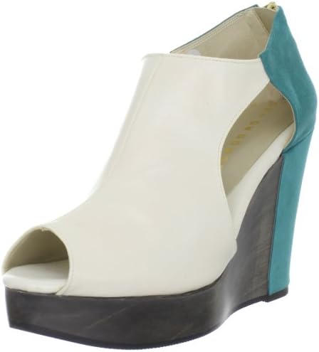 Cri de Coeur Women's Nico Platform Pump,Cloud/Teal,6.5 M US