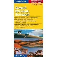 Reisekarte : Namibia - Botswana