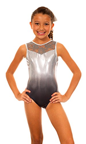 TumbleWear Girl's Silver Ombre Leotard