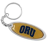 NCAA Oral Roberts Golden Eagles Domed Oval Keychain