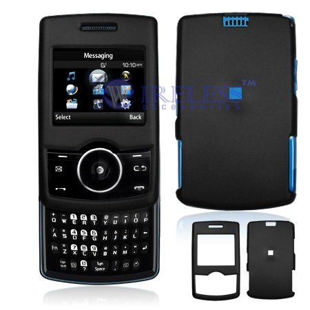 Samsung Propel A767 Cell Phone Black Rubber Feel Protective Case Faceplate Cover