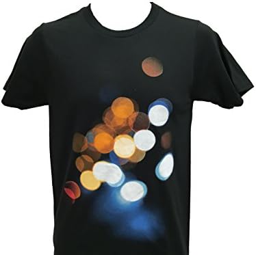 Fun Threads Men's Design By Humans Flashing Lights Polka Dot Matrix T Shirt Small Black