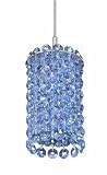 Schonbek MC0305FL Silver / Fire Opal Strass Geometrix--Matrix Crystal Single Light Down Lighting Medium Mini Cylinder Pendant from the Geometrix--Matrix Collection