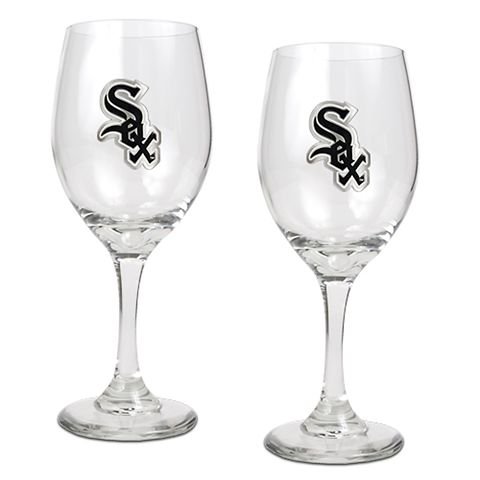 Chicago White Sox Set of 2 Wine Glasses