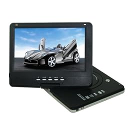 10.2" Multi Region Portable DVD Player Swivel Screen With DVB-T Digital Freeview TV & Recorder Plus Analog TV, 300 Games, Rechargable Battery With Car Charger All In One