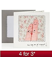 Photo Fingers Engagement Card