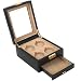 Wolf Designs Men’s Black Four Piece Pocket Watch Case #450571
