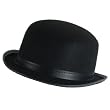 BLACK FELT BOWLER DERBY HAT COSTUME DANCE PLAYS LARGE - Large