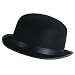 BLACK FELT BOWLER DERBY HAT COSTUME DANCE PLAYS LARGE - Large