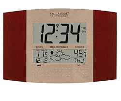 La Crosse Technology WS-8157U-CH-IT Atomic Clock with Outdoor Temperature and Weather Forecast