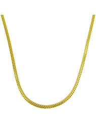 14 Karat Yellow Gold 2.8-mm Hollow Flat N Chain (18 Inch)