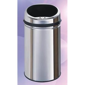 UZO1 STAINLESS STEEL TOUCHLESS TRASHCAN WITH AUTOMATIC OPENING LID (8 Gallon Capacity W / Heavy Gauge Steel & Inner Plastic Bucket) SUPERIOR QUALITY