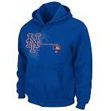 MLB Men's New York Mets Authentic Collection Change Up Long Sleeve Hooded Fleece Pullover (Pro Royal, Large)