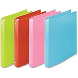 Wilson Jones ACCOHIDE Round Ring Binder, 0.5 Inch Capacity, Letter Size, Point Flexible Cover, Fashion Assorted Colors, One Binder, Color May Vary (A7040517E)