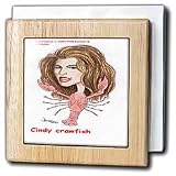 Cindy Crawfish - 6 Inch Tile Napkin Holder