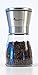 Salt and Pepper Grinder Set - Premium Stainless Steel Salt and Pepper Mill Shakers - Modern, Ergonomic Design Fits in Your Hand - Fresh Flavor, Easy To Use - Kitchen Egg Timer Included with Purchase