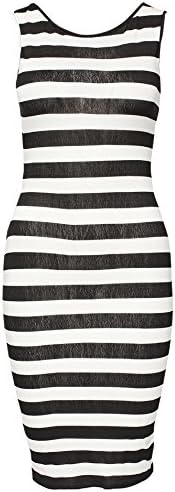 Club L Essentials Women's Cross Back Midi Dress Striped Size Large 95% viscose and 5% elastane.