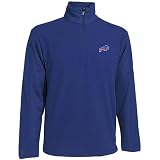 NFL Men's Buffalo Bills 3/4 Zip Fleece Pullover (Dark Royal, XX-Large)