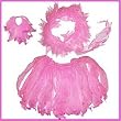 Pink Fairy Dress Up 3 Pc Set With Jingle Bells. Tutu, Halo and Hair Tie. Fits 3-8