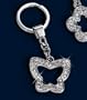 Du Jour Diamonte Keyring (Heart, Cross, Flower & Butterfly Designs)